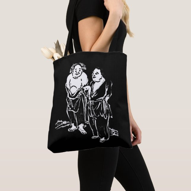 Kinesisk Hermit Poet Philosophers Tote Bag Tygkasse (Närbild)