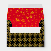 Kinesisk hieroglyf, tur- och glitter-houndstooth
