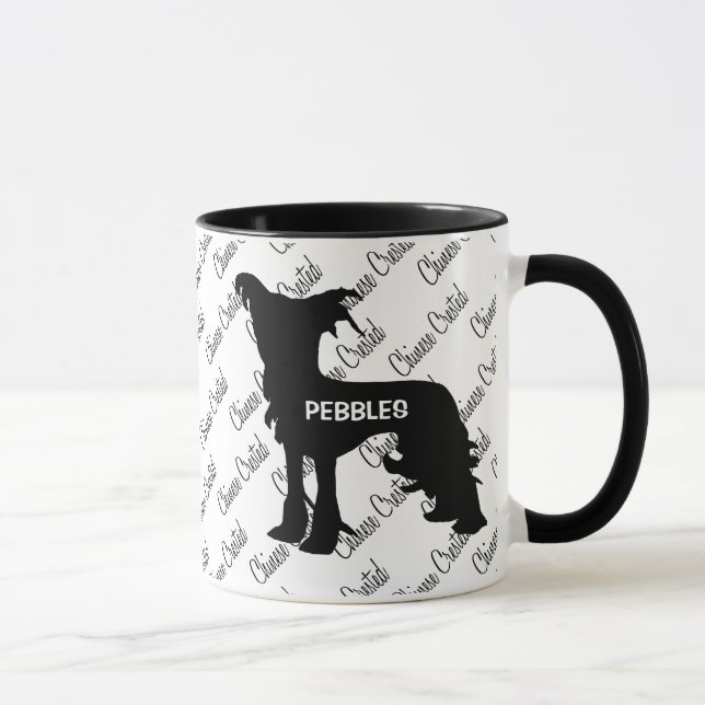 Kinesisk Hund Silhouette Mugg (Höger)