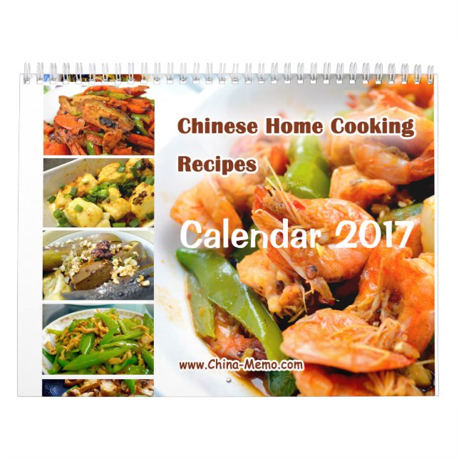 Kinesisk husmanskostreceptkalender 2017 kalender (Omslag)