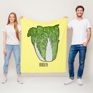 Kinesisk illustration av tecknaden på kål fleecefilt