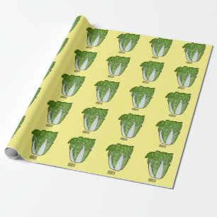 Kinesisk illustration av tecknaden på kål presentpapper
