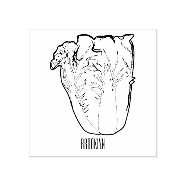 Kinesisk illustration av tecknaden på kål stämpel (Tryck)