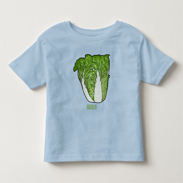 Kinesisk illustration av tecknaden på kål t shirt (Framsida)
