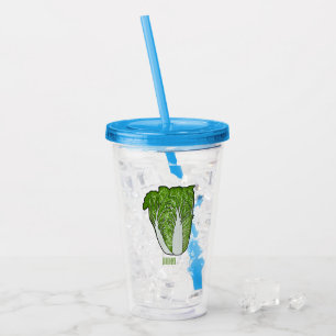 Kinesisk illustration av tecknaden på kål take away mugg