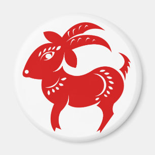 KINESISK ILLUSTRATION FÖR ZODIACGET PAPERCUT MAGNET