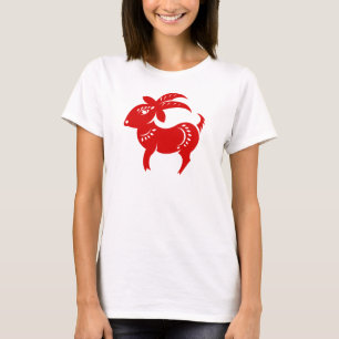 KINESISK ILLUSTRATION FÖR ZODIACGET PAPERCUT TEE SHIRT