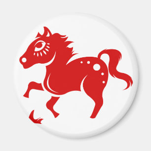 KINESISK ILLUSTRATION FÖR ZODIACHÄST PAPERCUT MAGNET