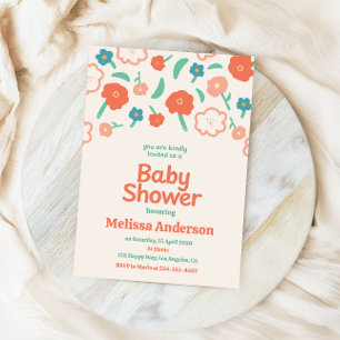 Kinesisk inbjudan till en babyåkare för Blommigt f