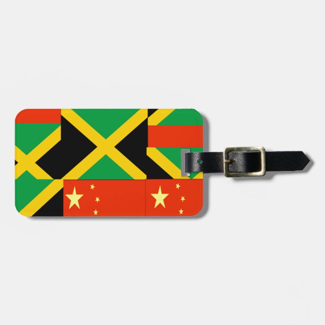 Kinesisk-Jamaican Bagagebricka (Horisontell Framsida)