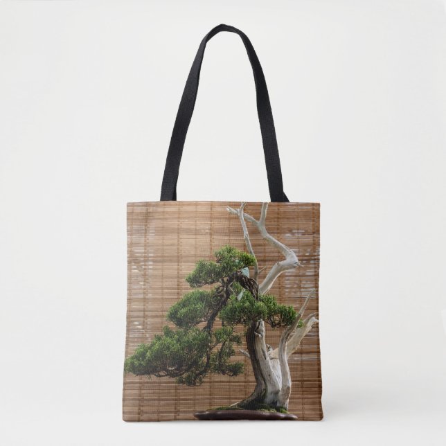 Kinesisk Juniper Bonsai Träd Photo Tygkasse (Framsida)