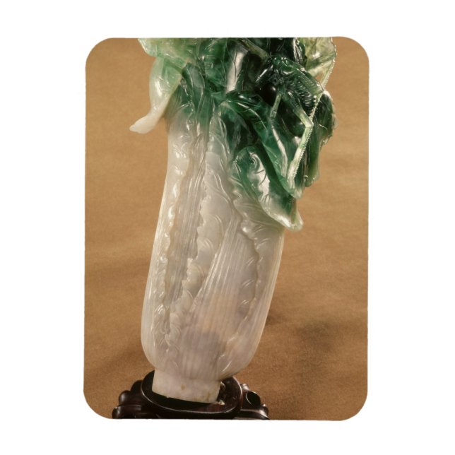 Kinesisk kål, koreansk, 1800-talet (jade) magnet (Vertikal)