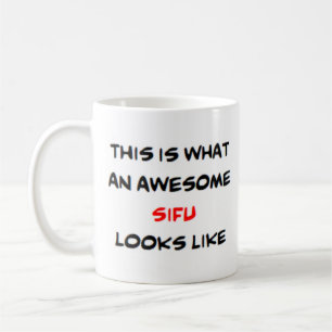 Kinesisk kantonesisk lärare sifu, fantastisk kaffemugg