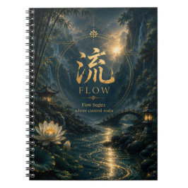 Kinesisk karaktär 流 Flow (Liú)  Anteckningsbok