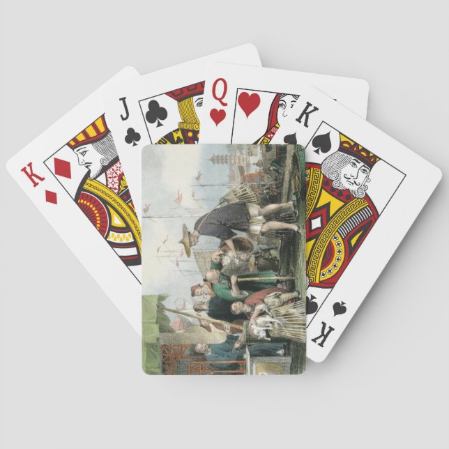 Kinesisk kattMerchants, från China i en serie Spelkort (Baksidan)