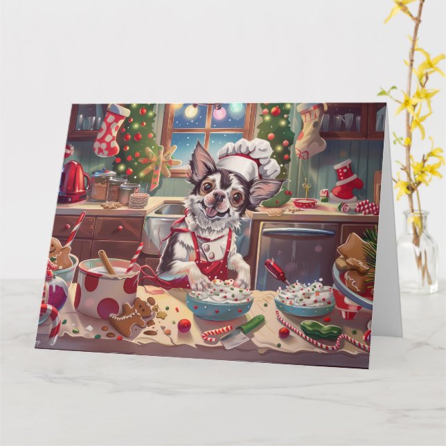 Kinesisk konstgjord Helgdag Baking: julafton Kort (Gul blomma)