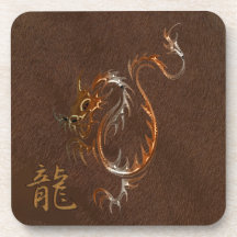 Kinesisk koppardragon på Faux Leather