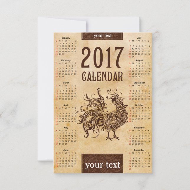 Kinesisk kortkalender 2017 (Framsida)