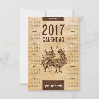 Kinesisk kortkalender 2017