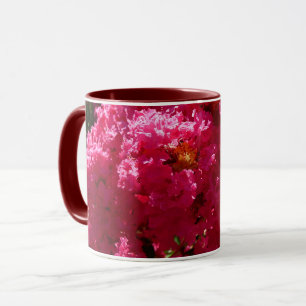 Kinesisk Lagerströmia Magenta Blomma Mugg