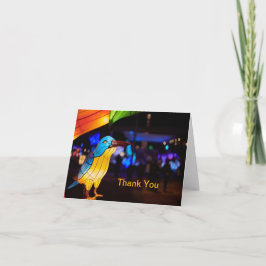 Kinesisk Lantern Art Bluebird Notecard Anteckningskort