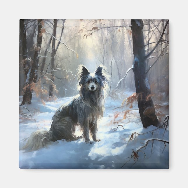 Kinesisk Låt det snöa jul Magnet (Framsidan)