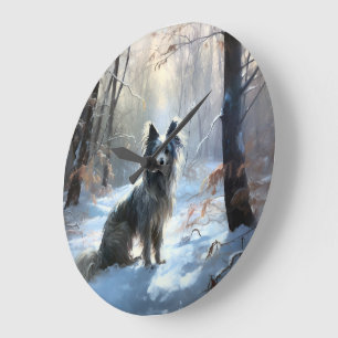 Kinesisk Låt det snöa jul Stor Klocka