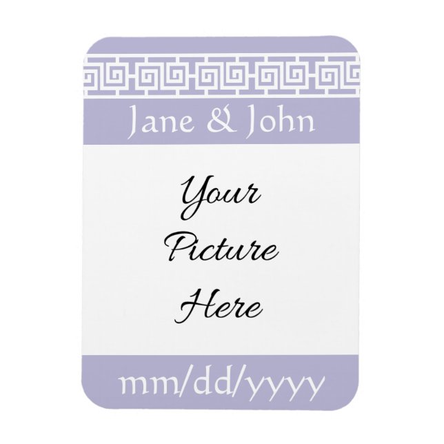 Kinesisk legans i Lavender Spara-the-Date Magnet (Vertikal)