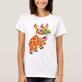 Kinesisk lejon dans tee shirt