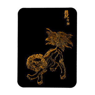Kinesisk lejon shishi magnet