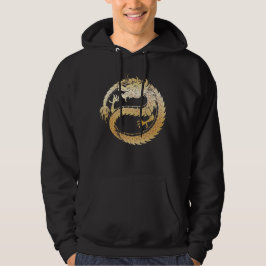 Kinesisk lunär lycklig, nyår 2024 Guld DRAGON Mana Hoodie
