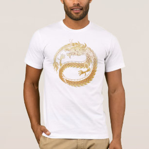 Kinesisk lunär lycklig, nyår 2024 Guld DRAGON Mana T Shirt