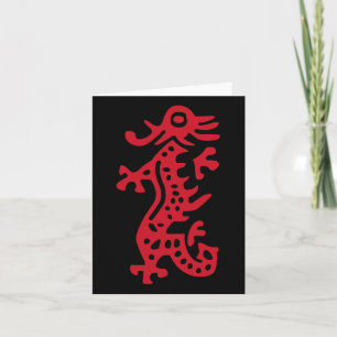Kinesisk Mah Jong röd drakdrake Mahjong kostym Kort