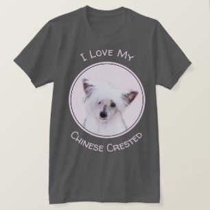 Kinesisk målning av konstgjord pulverpuff - Hund A T Shirt
