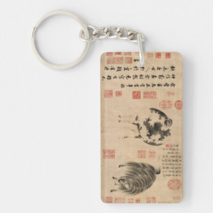 Kinesisk målningsRAM Goat Lunar Year Zodiac KeyC
