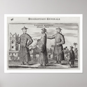 Kinesisk Manar, en allmän beskrivning från ett kon Poster