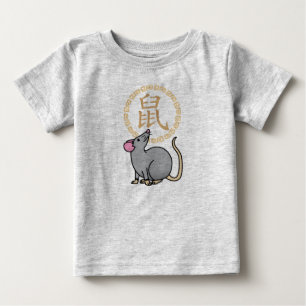 Kinesisk måndag, nyårshus, råtta, lyckliga pengar t shirt