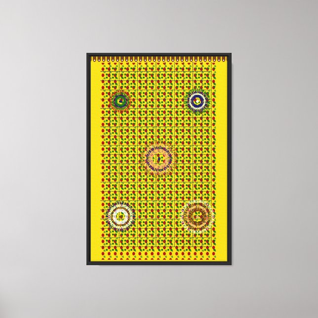 Kinesisk matta mönsterdesign  canvastryck (Framsida)