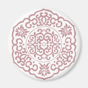 Kinesisk medallions rosa magnet