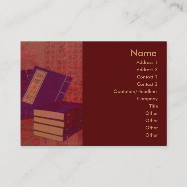 Kinesisk medicinvisitkort visitkort (Framsida)