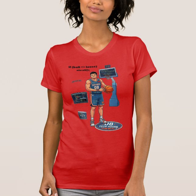 Kinesisk mjukvaruingenjör som spelar basket URM T Shirt (Framsida)