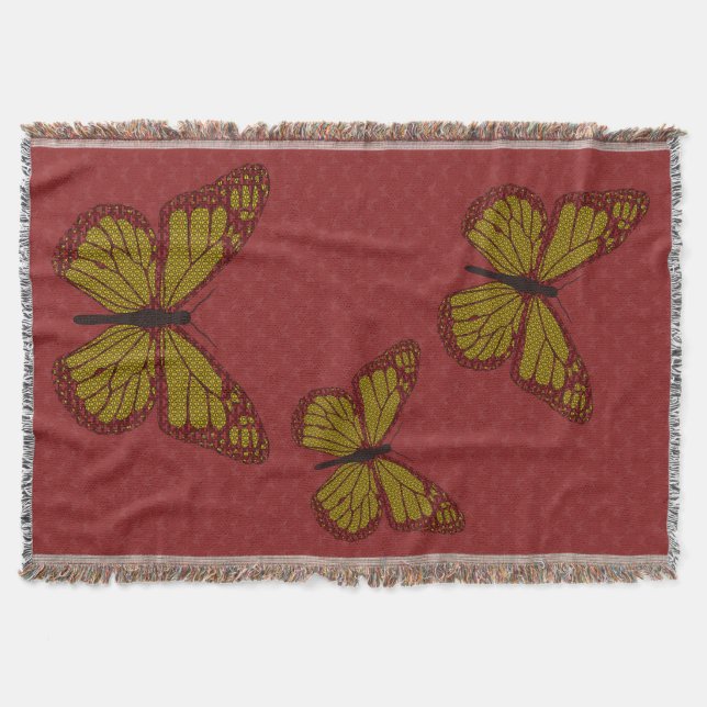 Kinesisk monarch Throw Blanket Filt (Framsidan)