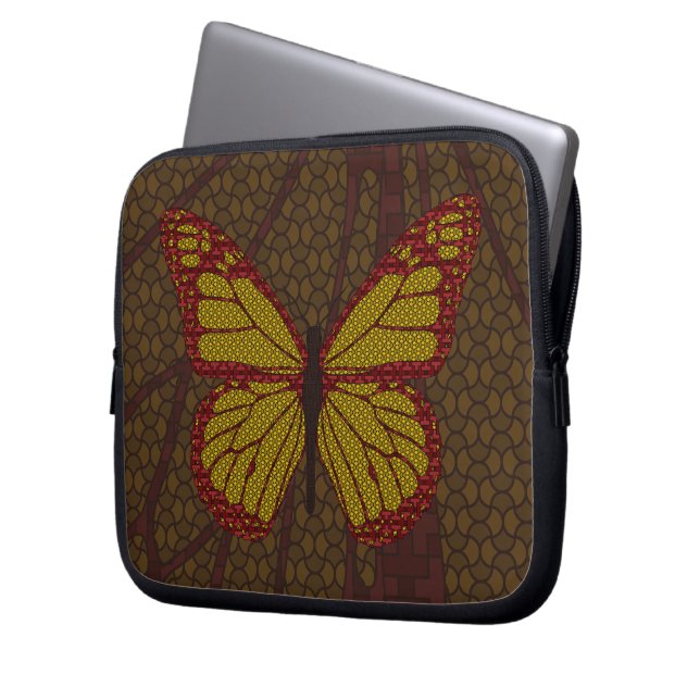 Kinesisk monark fjäril laptop-fodral laptop sleeve (Framsidan Vänster)