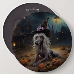 Kinesisk naken pumpa Halloween läskig Knapp
