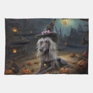 Kinesisk naken pumpa Halloween läskig Kökshandduk