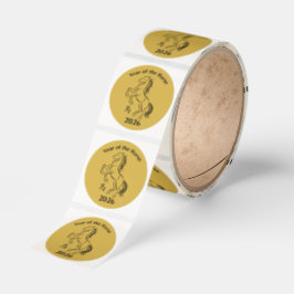 Kinesisk nyår häst design dekalrulle runt klistermärke