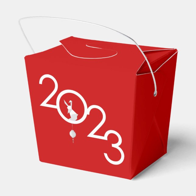 Kinesisk nyårsaftong, röd favoritruta presentaskar (Baksidan Sidan)