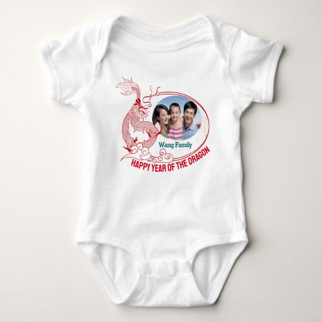 Kinesisk nyårsfoto i baby t shirt (Framsida)