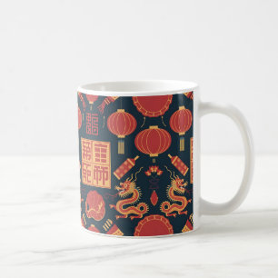 Kinesisk nyårsgåva från lycklig kaffemugg
