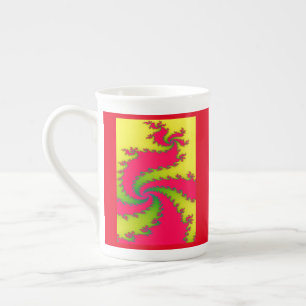 Kinesisk nyårshandling Fractal Mugg Benporslin Mugg